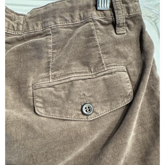 CLOSED Size 42 Made In Italy Brown Velvet Shorts Barry High Rise Pleated Pockets - Picture 4 of 9